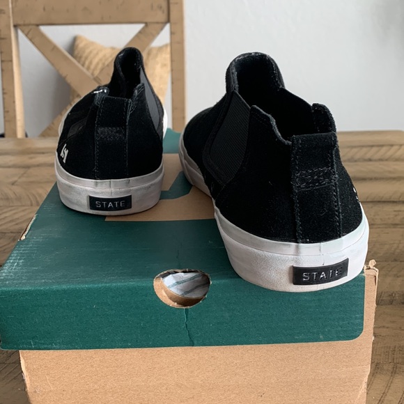 State Footwear Felton Black Suede Slip Ons size 9 - Picture 7 of 10